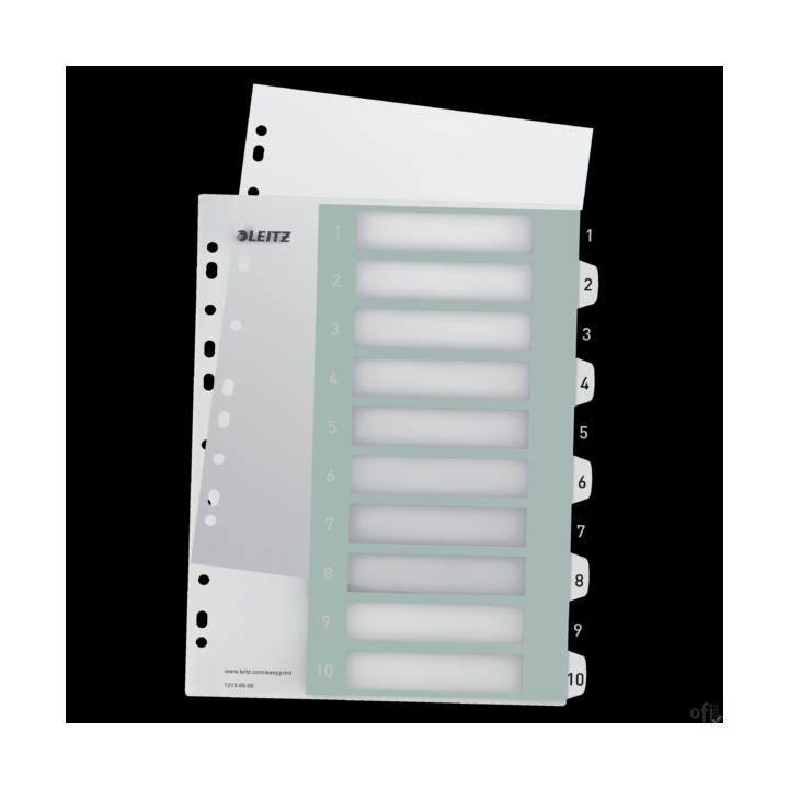Przekładki plastikowe do nadruku tekstu na kartę, Leitz WOW, 110, biało-czarne 12150000