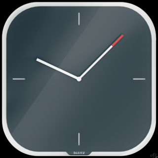 Nowoczesny i minimalistyczny, cichy, nietykający zegar ścienny. Wykonany ze szkła. Z dołączonym markerem do pisania na tarczy.