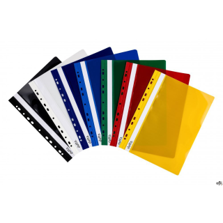 Skoroszyt DOTTS A4 twardy wpinany niebieski (10szt) SH-DOT-01-03