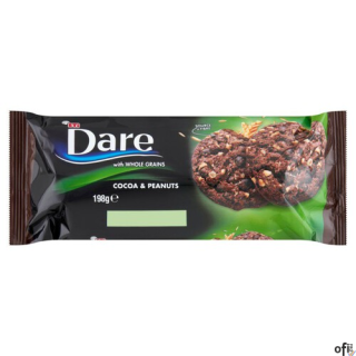 Ciastka pełnoziarniste z kakao i orzeszkami Dare 198 g