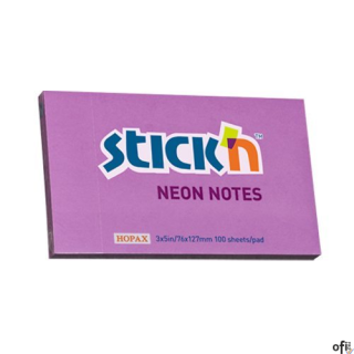 Bloczek STICKN 127x76mm fioletowy neonowy 100k 21214 STICKN