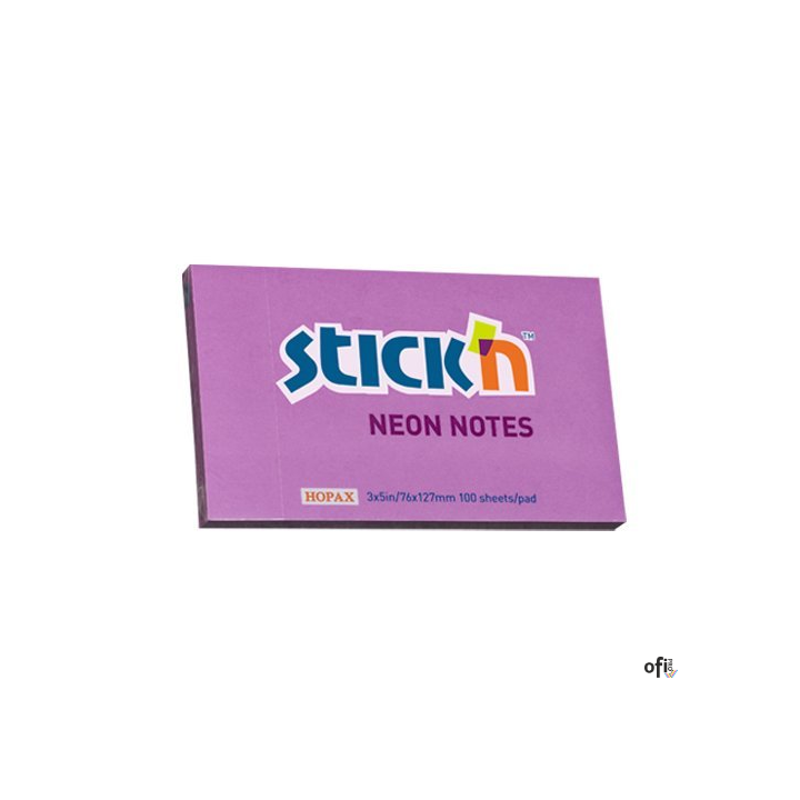 Bloczek STICKN 127x76mm fioletowy neonowy 100k 21214 STICKN