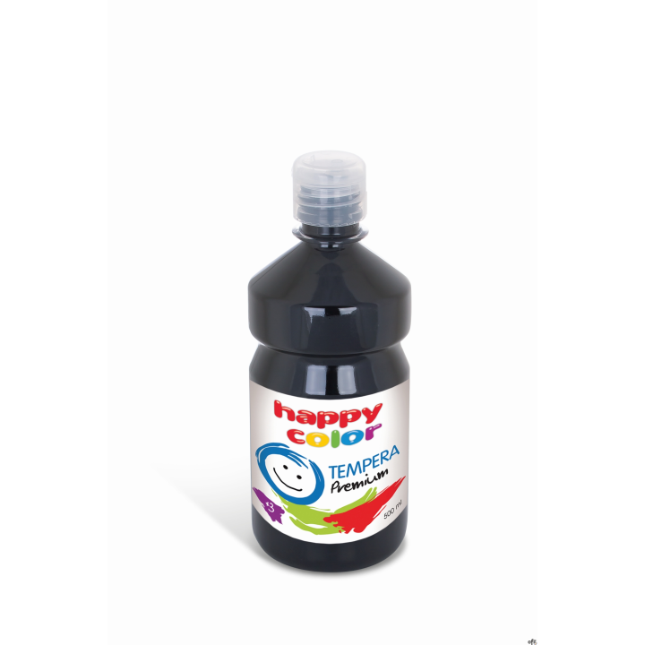 Farba tempera Premium 500ml, czarny, Happy Color HA 3310 0500-9