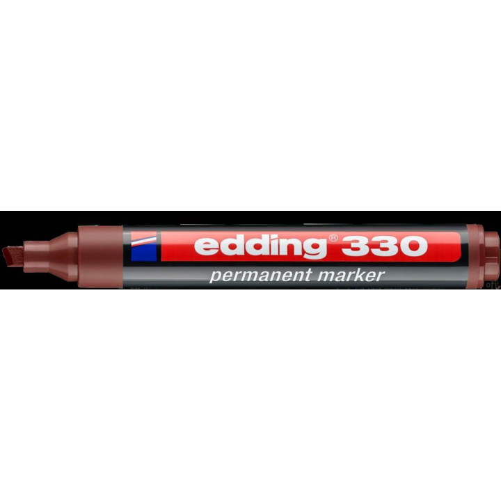 Marker EDDING permanentny ścięta końcówka 1-5mm brązowy  330/007/br ed