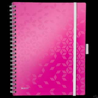 Kołonotatnik Be Mobile LEITZ WOW PP A4 80k różowy 46450023