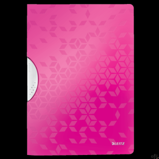 Skoroszyt z klipem LEITZ WOW różowy 41850023