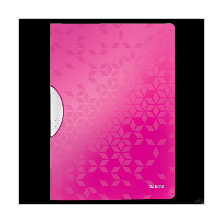 Skoroszyt z klipem LEITZ WOW różowy 41850023