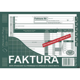 Faktura VAT brutto A5 (poziom-upr.)
