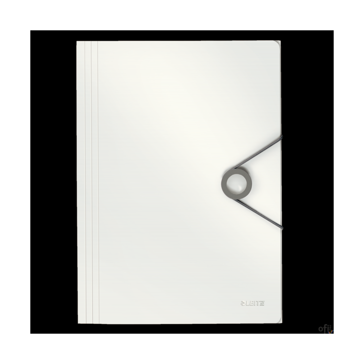 Teczka z gumką PP LEITZ SOLID A4 biała 45631001