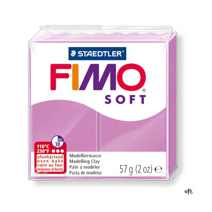 Kostka FIMO soft 57g, lawenda, masa termoutwardzalna, Staedtler S 8020-62