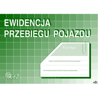 K17 Ewidencja przebiegu pojazdu (bez kosztów) A5 Michalczyk i Prokop