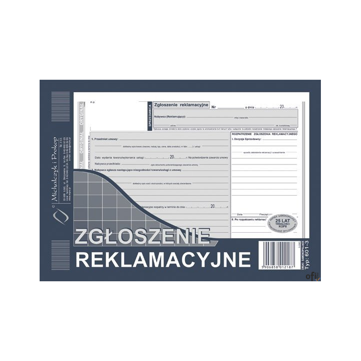 601-3 ZR A5 Zgłoszenie reklama (2k)MICHALCZYK I PROKOP