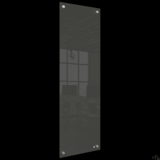 Mała podłużna szklana tablica suchościeralna Nobo Home 300x900mm, czarna 1915610