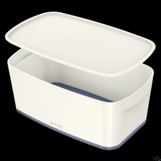 Organizer Leitz MyBox, z systemem modułowego ustawiania, stwarza możliwość eleganckiego przechowywania akcesoriów w domu lub biu