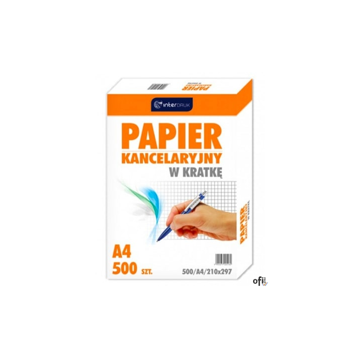 Papier kancelaryjny A4 kratka (500) 70g INTERDRUK