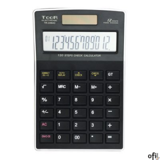 Kalkulator TOOR TR-2464C, 12 pozycyjny, funkcja sprawdzania 120-1476