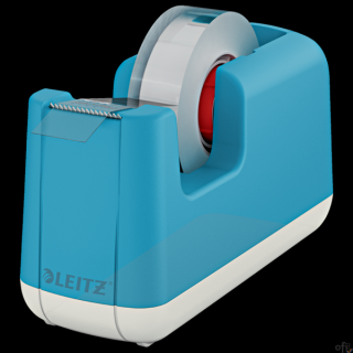 Przykuwający wzrok, wysokiej jakości stylowy podajnik taśmy klejącej, w unikalnym zestawieniu 2 kolorów, wykończony z połyskiem.