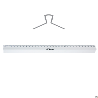 Linijka szkolna 30cm z uchwytem aluminiowym 30317 LENIAR