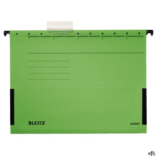 Teczki zawieszane z boczkami ALPHA, zielony, Leitz 19860155