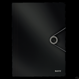 Teczka z gumką PP LEITZ SOLID A4 czarna 45631095