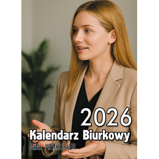 MINI-MERKURIER_Kalendarz stojący, okładka kolorowa drukowana na kredzie, kalendarium dwukolorowe drukowane na papierze offsetowy