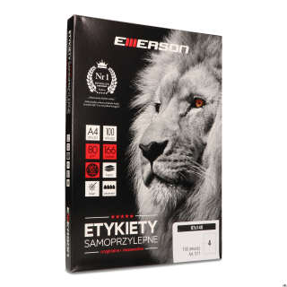Etykiety A4 140x97mm białe nr011 (100) EMERSON eta4140x097w