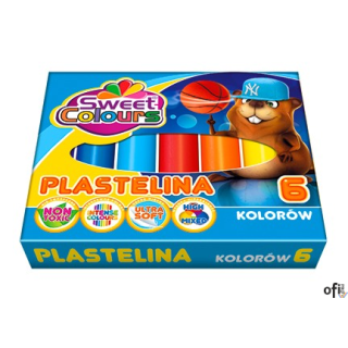 Plastelina 6 kolorów Sweet Colours 01518 KOMA-PLAST