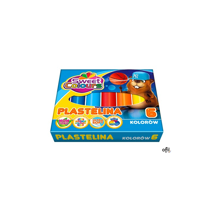 Plastelina 6 kolorów Sweet Colours 01518 KOMA-PLAST