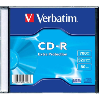 Płyta CD-R VERBATIM SLIM 700MB x52 Extra Protection 43347 (X)