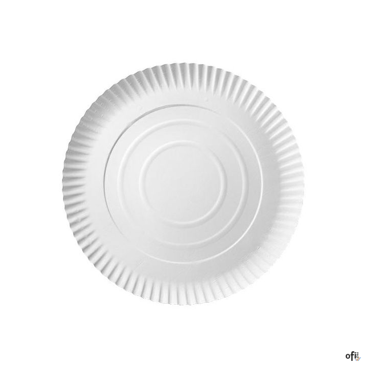 Talerz papierowy biały śr.26cm op.100 szt. 7500226