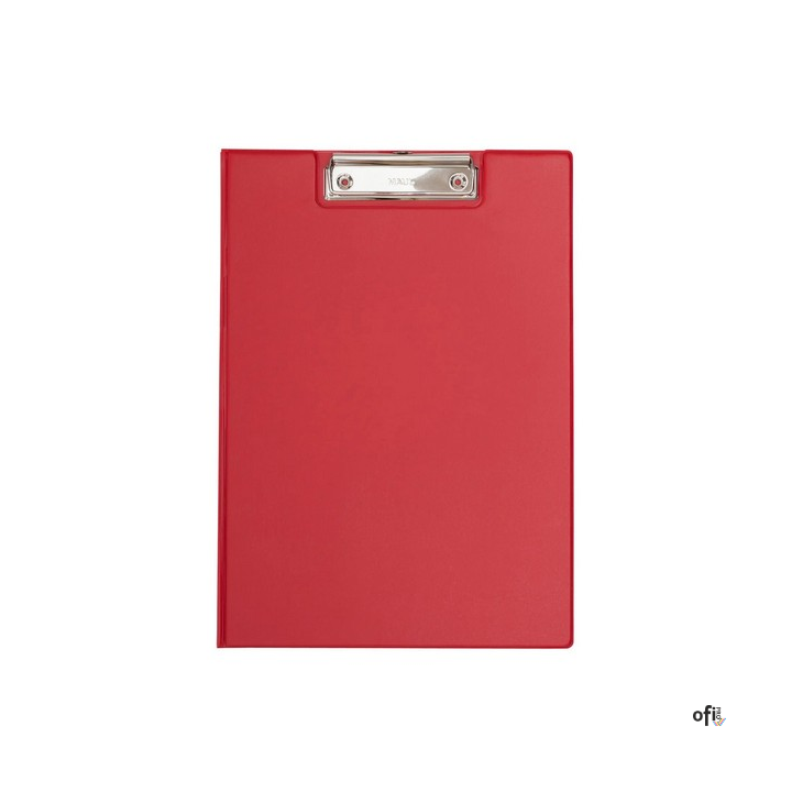 Podkładka Maul A4 z klipsem i okładką, powłoka plastikowa, czerwona (23392/25 ML)