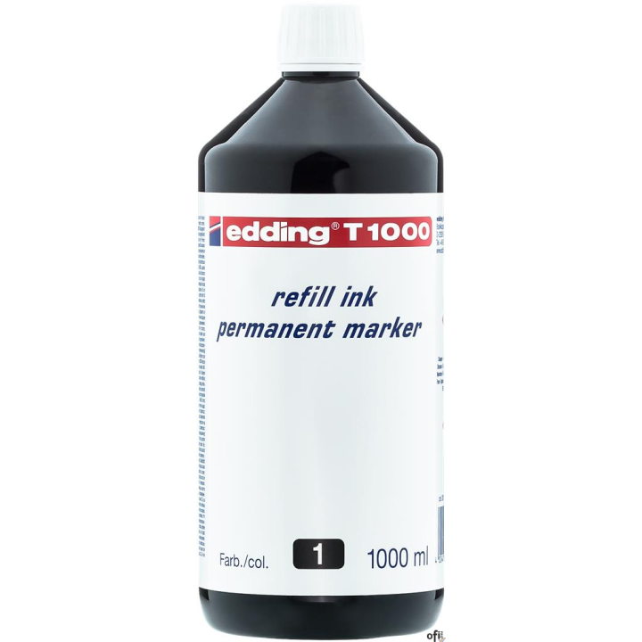 Tusz do markerów permanentnych 1000 ml czarny EDDING T1000/001/C