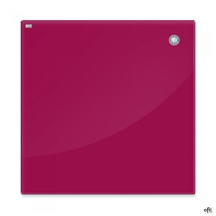 Tablica szklana magnetyczna 60x40cm czerwona 2X3 TSZ64 R