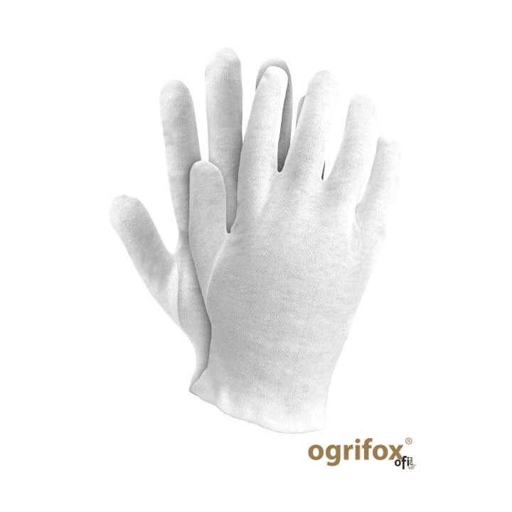Rękawiczki białe cienkie bawełniane rozmiar 7 OGRIFOX OX-UNDER W 7 norma EN420