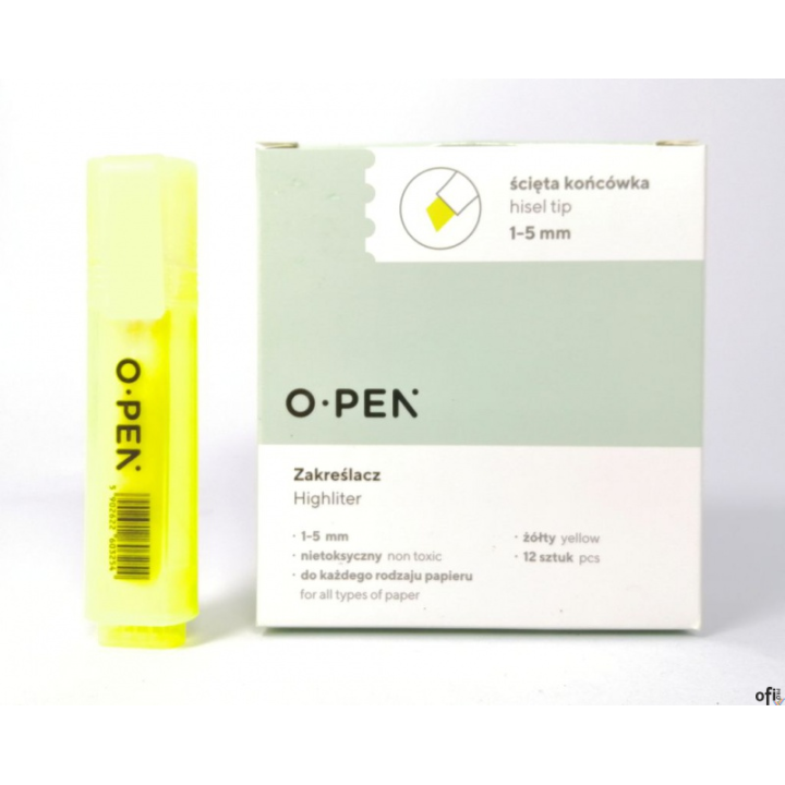 Zakreślacz żółty DH106 OPEN