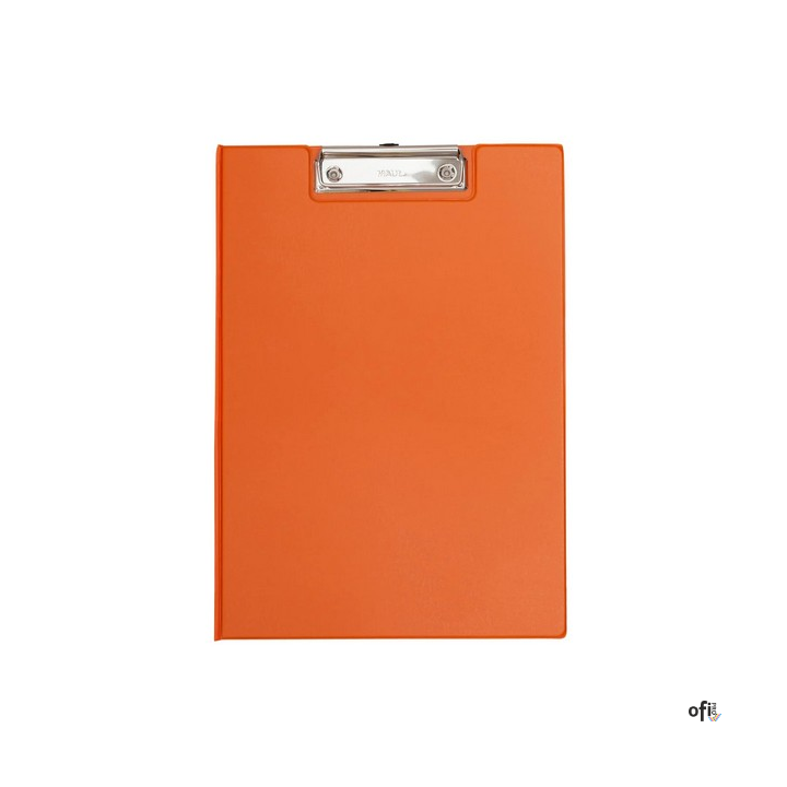 Podkładka Maul A4 z klipsem i okładką, powłoka plastikowa, pomarańczowa (23392/43 ML)