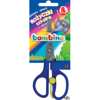 Nożyczki szkolne dla leworęcznych BAMBINO z odbojnikiem