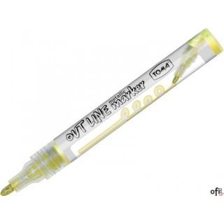 Marker OUTLINE srebrno-żółty TO-404 Toma