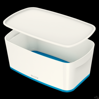 Pojemnik MyBOX mały z pokrywką biało-niebieski LEITZ 52291036