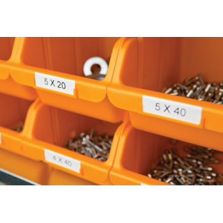 Taśma winylowa RHINO 12mm czarna na białym 18444/S0718600 DYMO