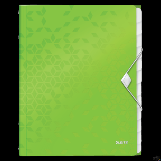 12 przekładek z indeksami ułatwia sortowanie_Ozdobne zamknięcie zabezpiecza dokumenty podczas przenoszenia_Indeksy na przekładka