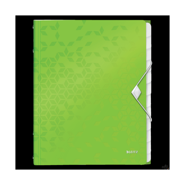 Teczka segregująca 12 przekładek PP Leitz WOW, zielona 46340054