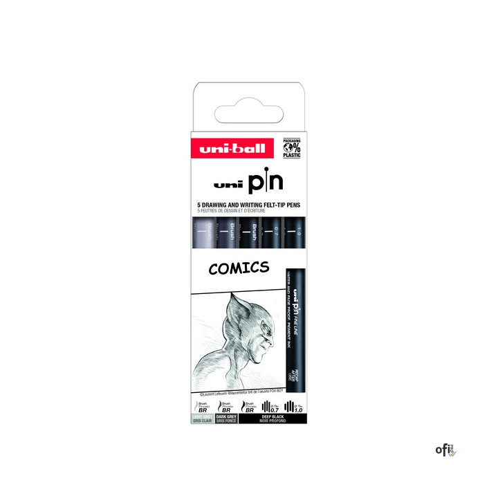 Cienkopis PIN 200, ZESTAW 5 SZT_COMICS