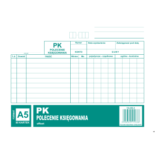 PK Polecenie księgowania, A-5