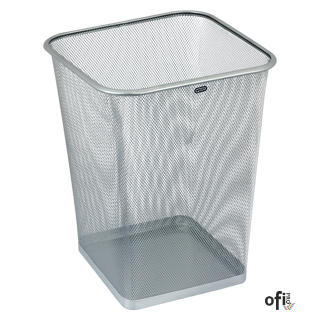 Kosz na papier kwadratowy 18l GR-017, srebrny siatka GRAND 120-1460 SALE