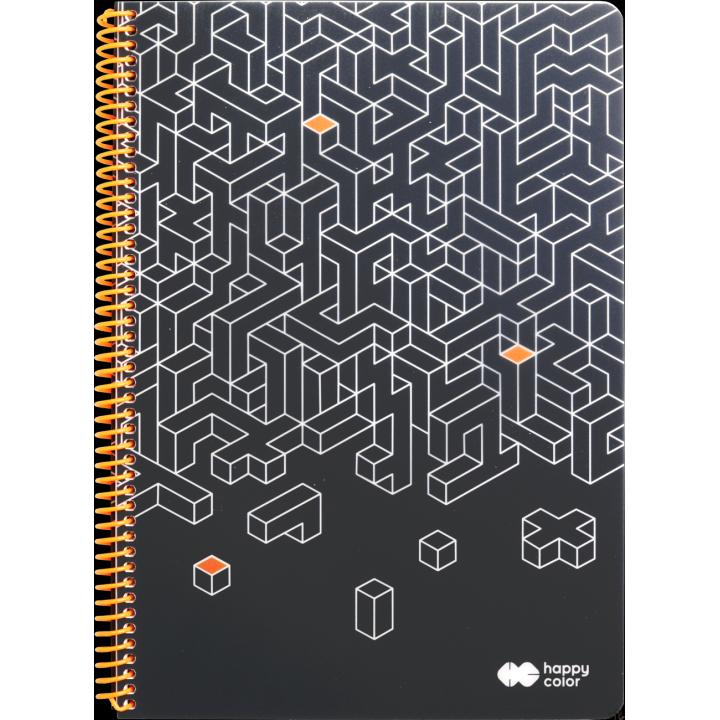 Kołobrulion JUST 1, B5, 80k, kratka, 80g/m2, okładka PP, Happy Color HA 4741 1825-JU1