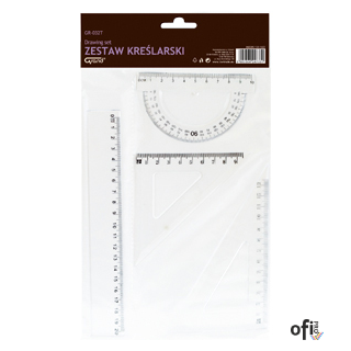 Zestaw geometryczny GR-032T, przezroczysty GRAND 130-1602