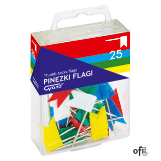 Pinezka flaga (25) mix kolor GRAND 110-1001