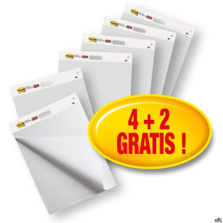 Samoprzylepne Arkusze Konferencyjne POST-IT_ Super Sticky, na flipchart, 63,5x77,5cm, 4x30 kart.. 2 bloki GRATIS