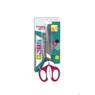 Nożyczki dla dzieci leworęcznych, 16.5 cm, uchwyt dwukolorowy, blister, Happy Color HA 3910 0165L BK